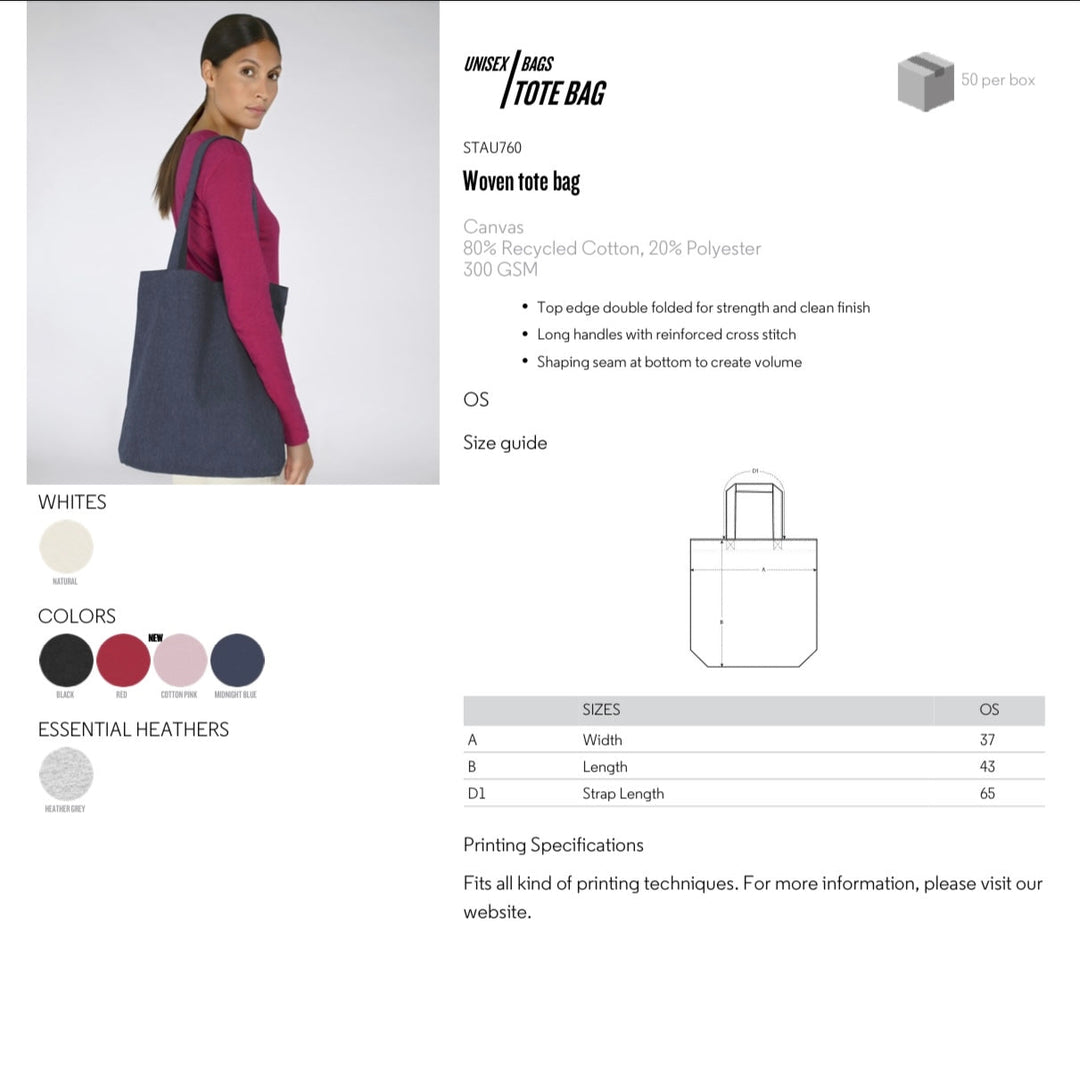 i'm coming to the cottage - print woven tote bag