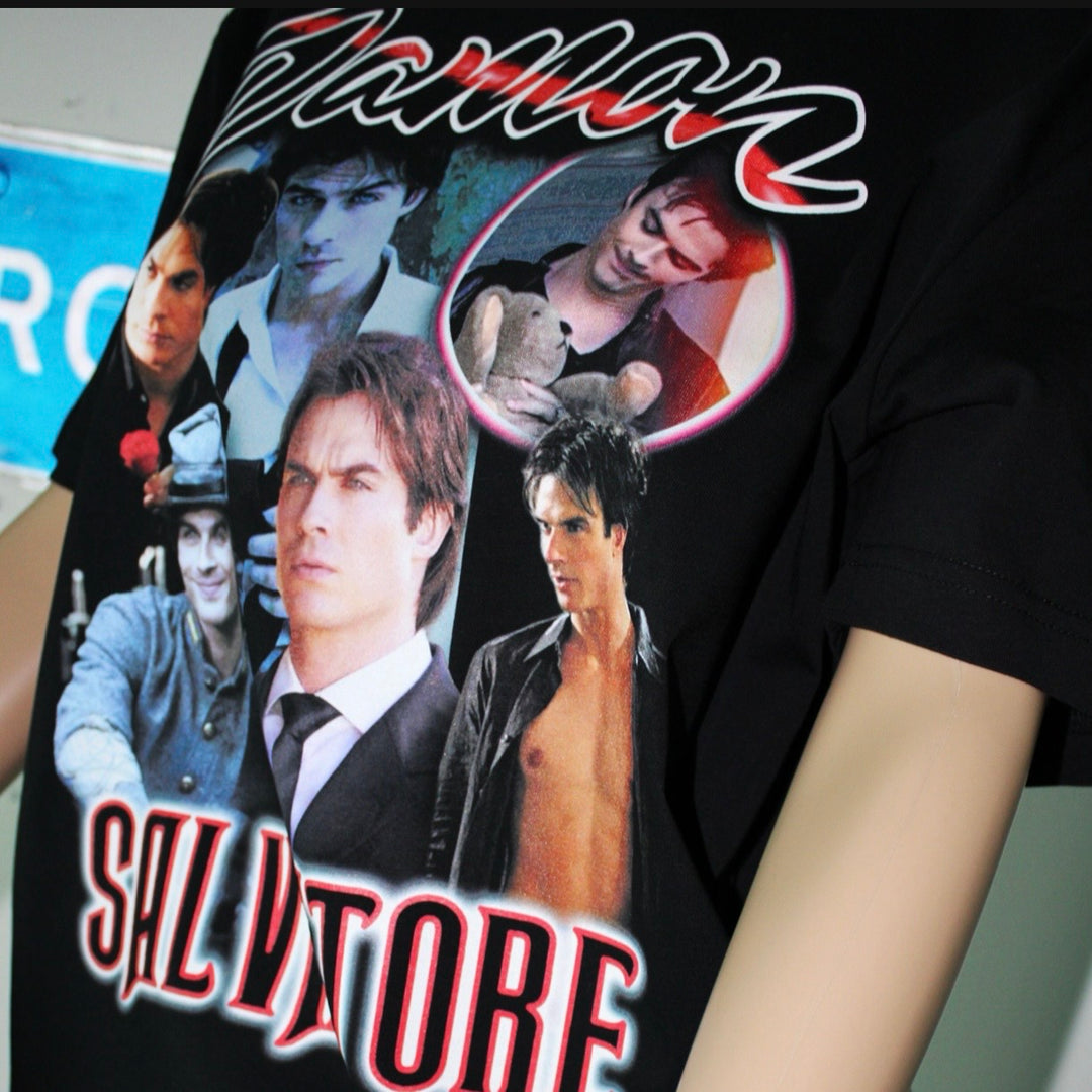 Damon Salvatore - homage graphic t-shirt