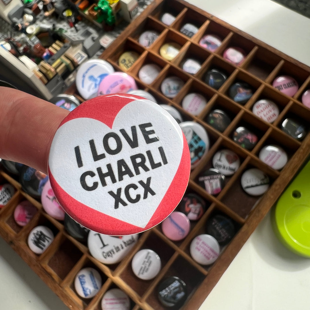 I love Charli - button badge