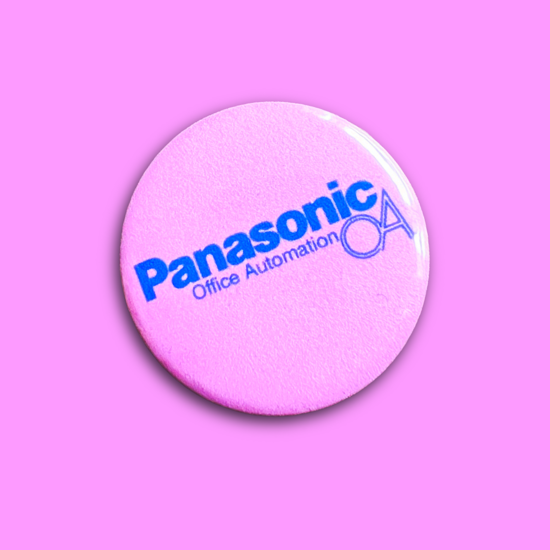 She’s American button badge