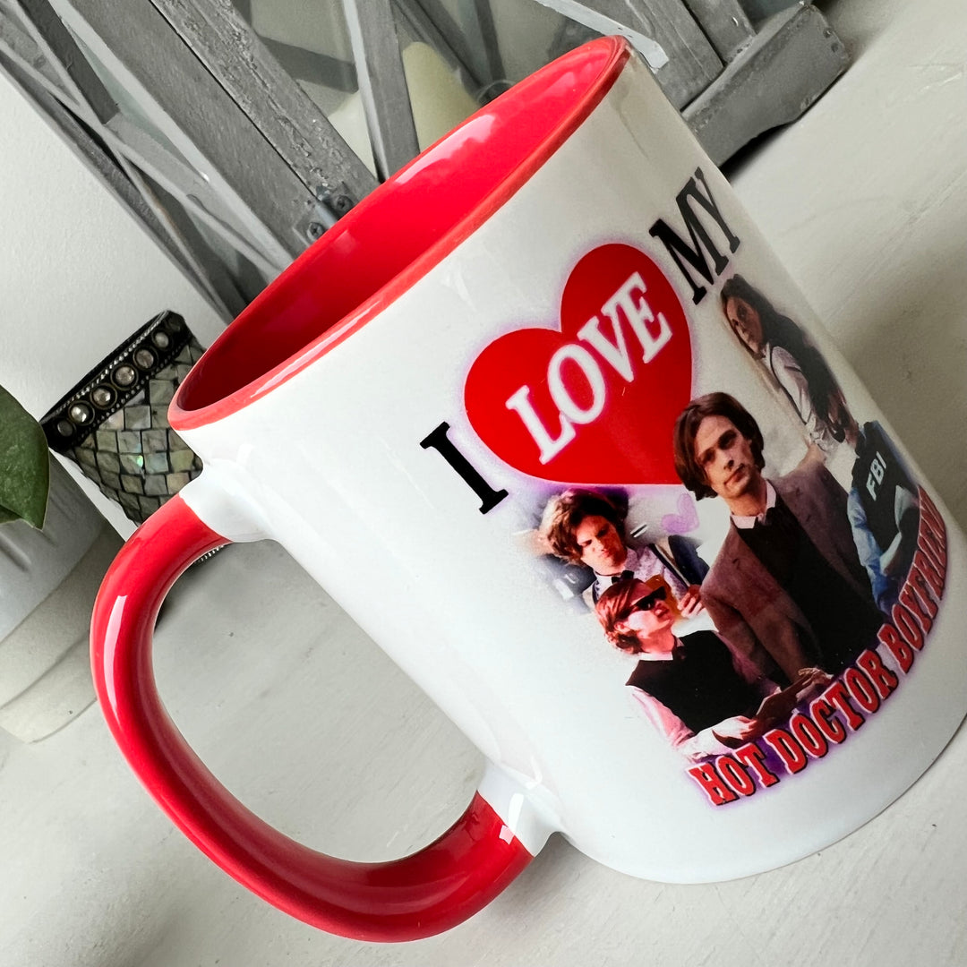 I love my hot doctor boyfriend homage printed Mug
