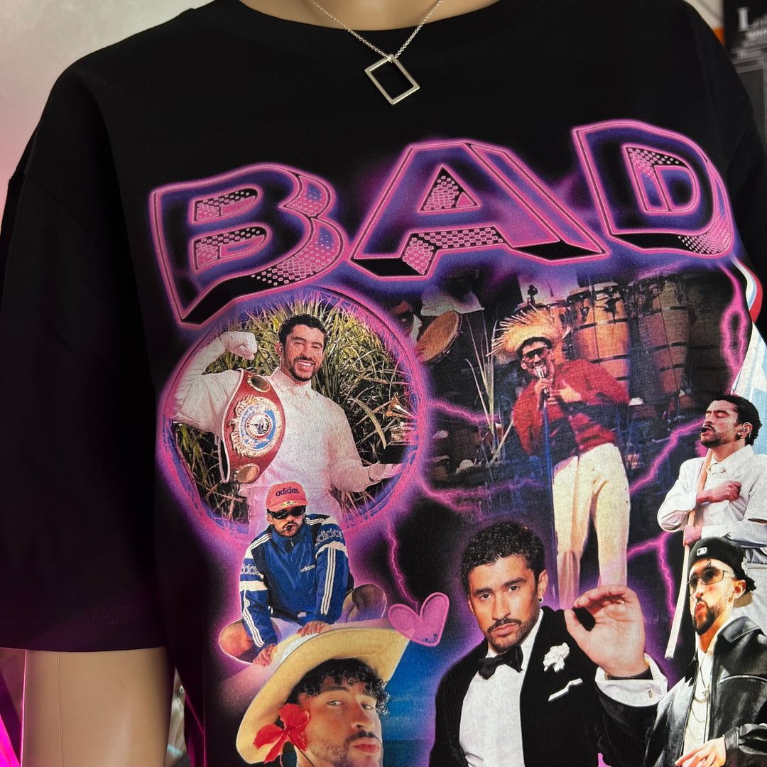 Bad Bunny homage graphic T-shirt