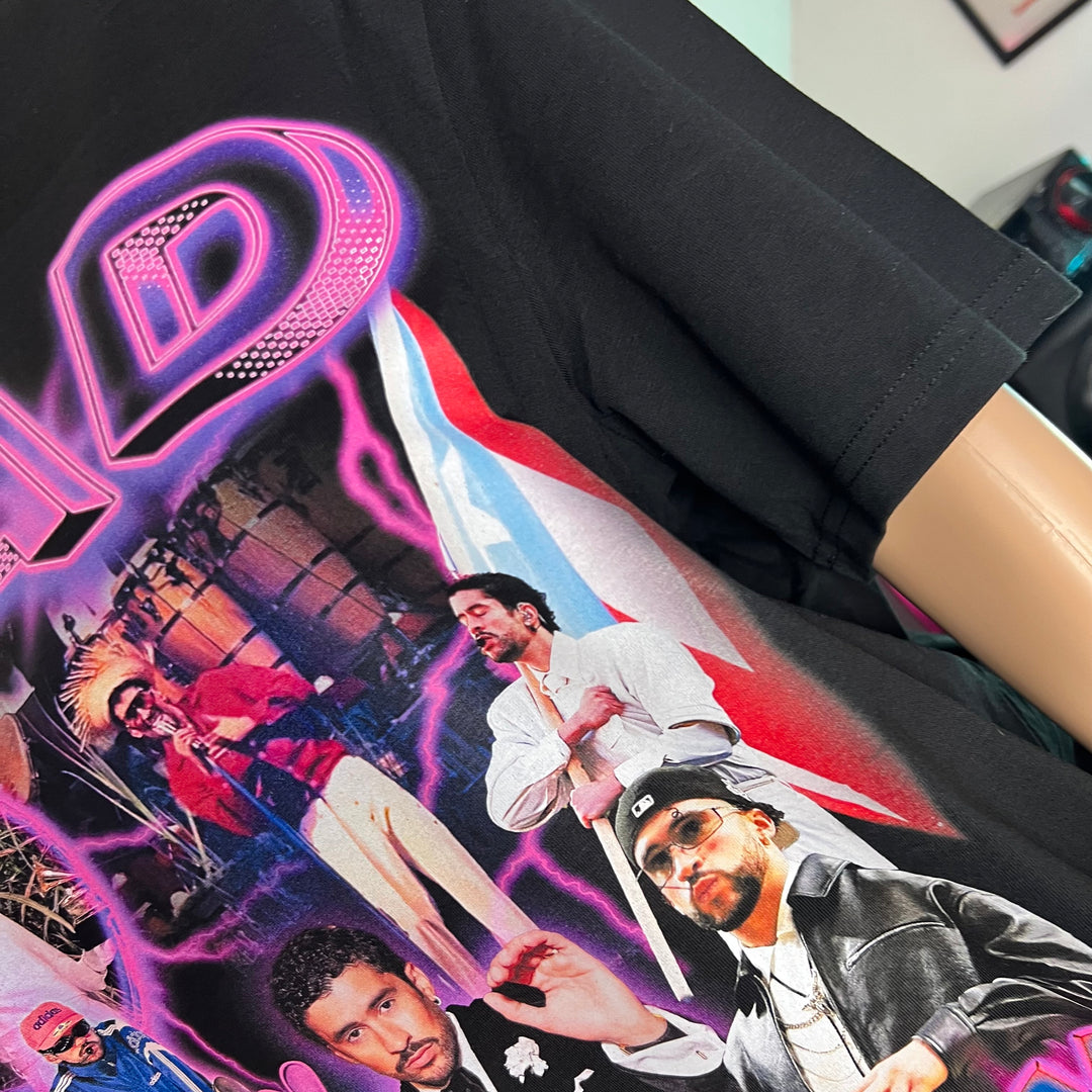 Bad Bunny homage graphic T-shirt