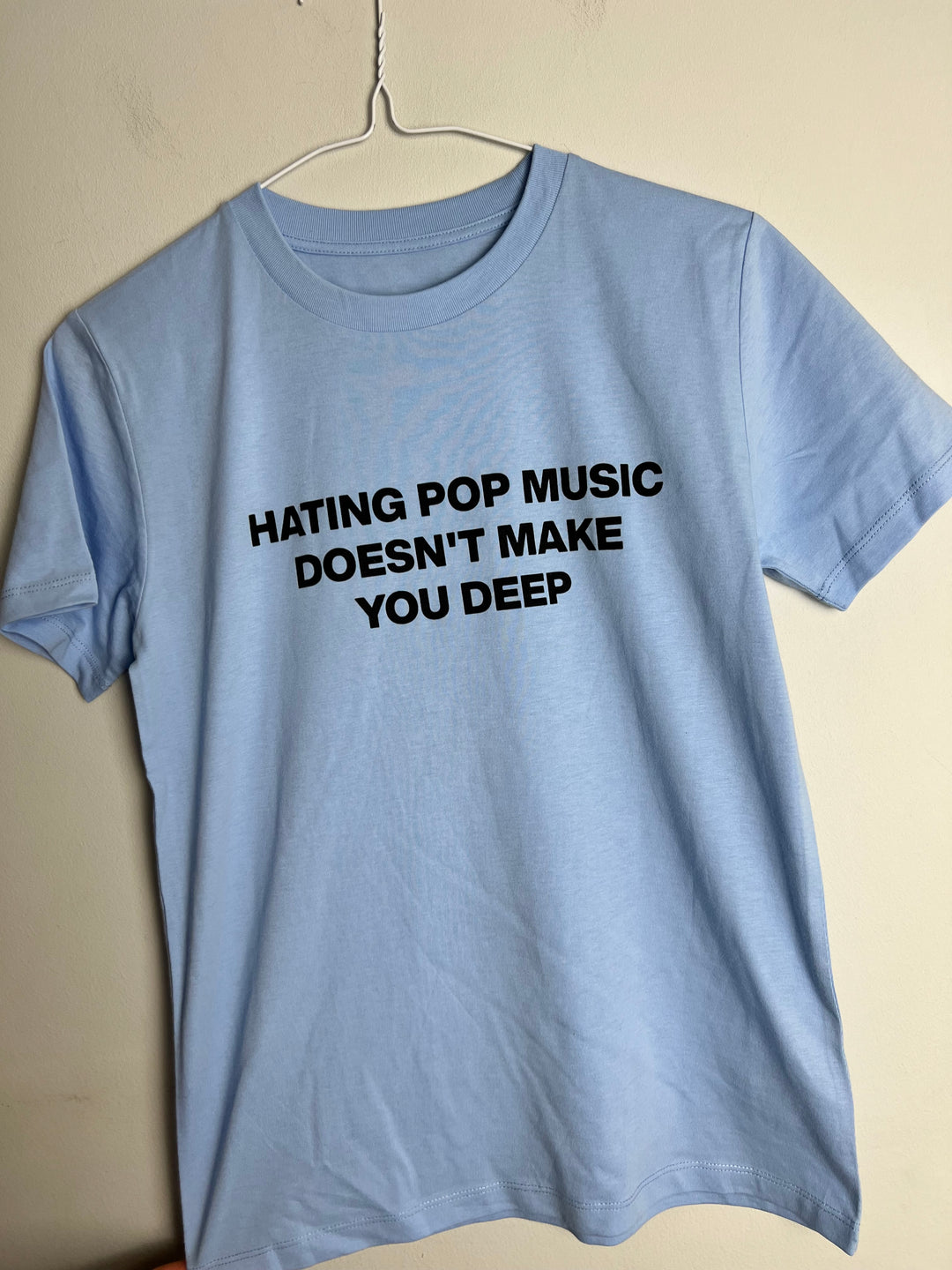 Hating pop baby tee 9-11 yr (clearance)