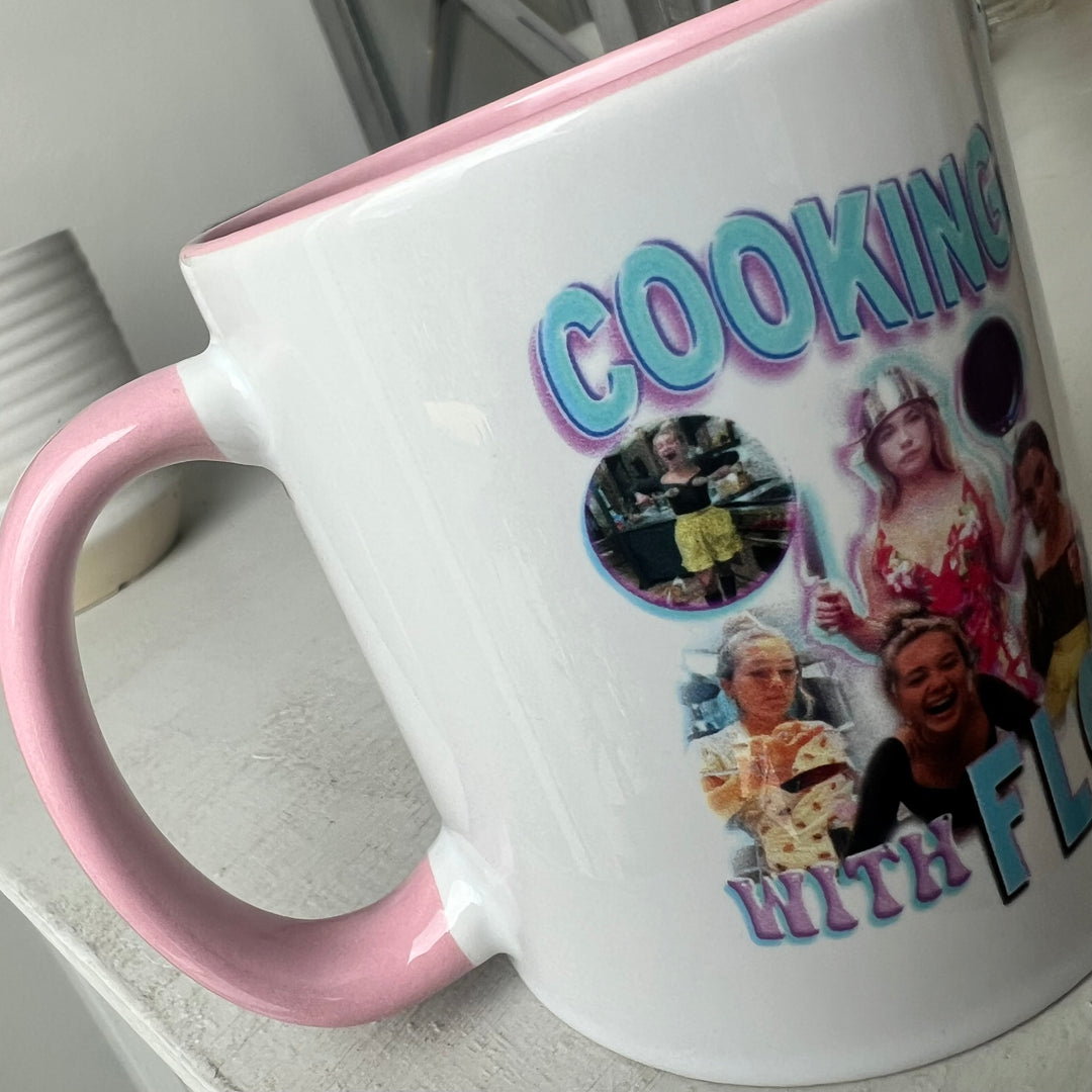 Cooking with flo homage print Mug