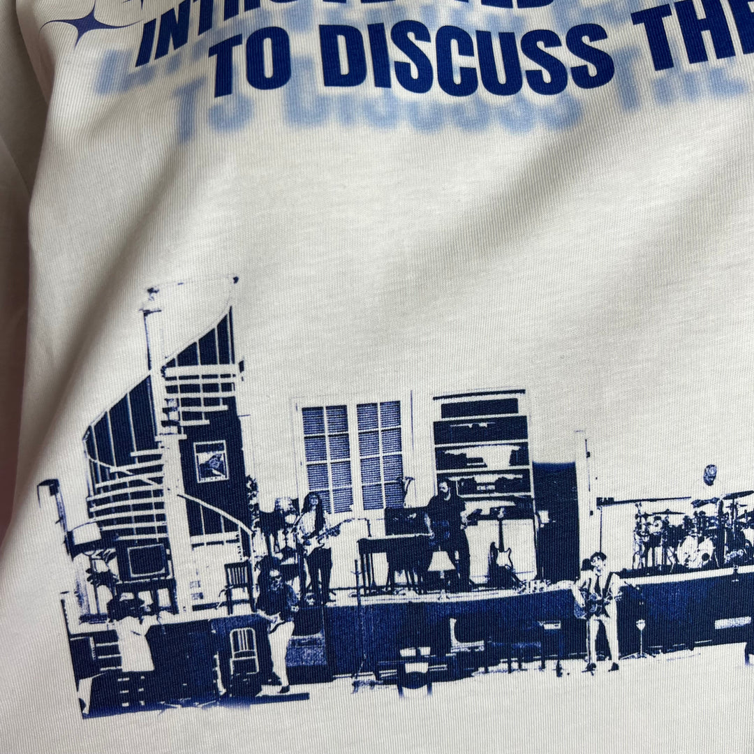 Introverted but willing to discuss the 1975-  print graphic tee