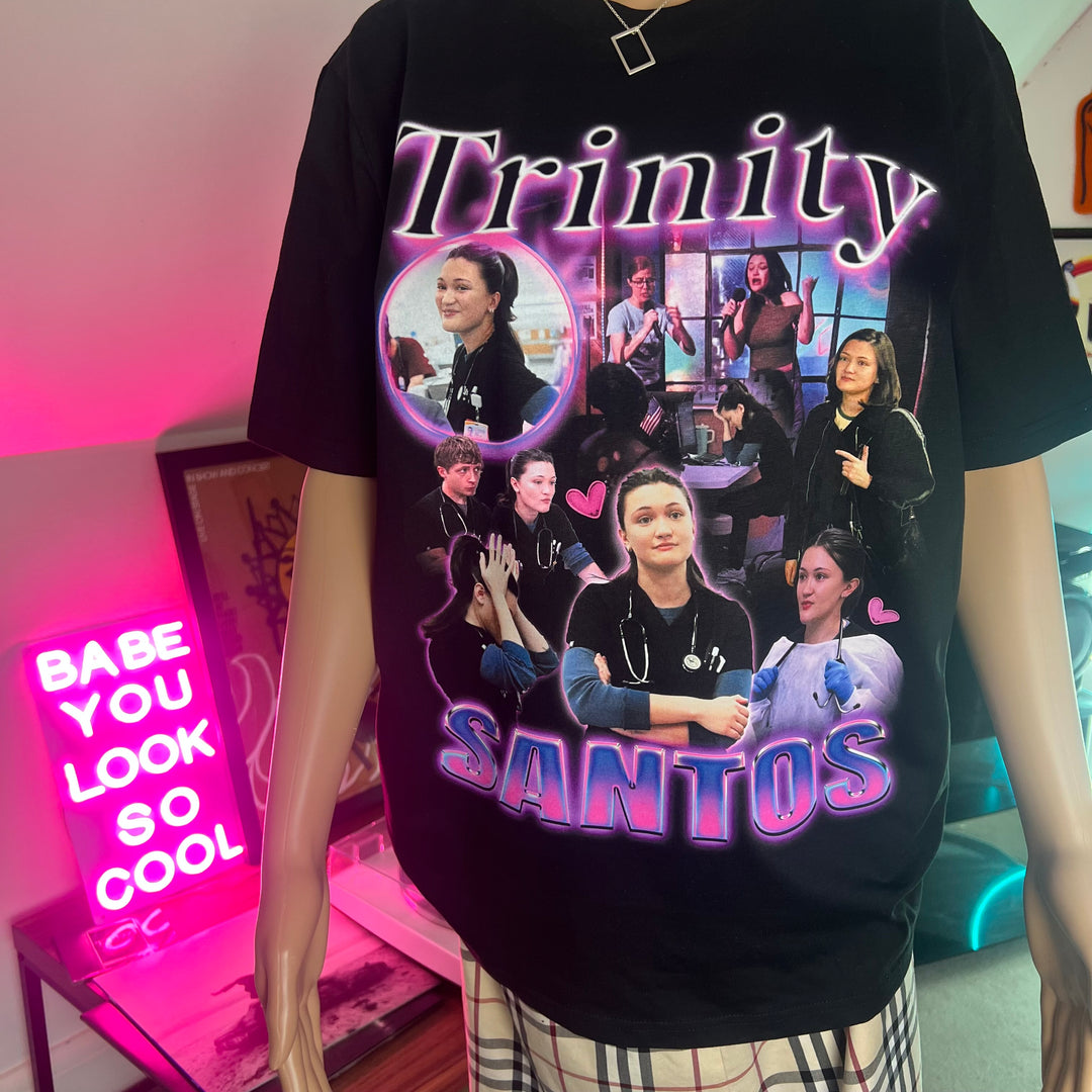 Trinity Santos homage graphic t-shirt