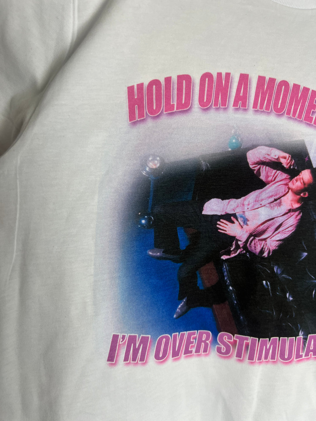 Overstimulated Matty-baby tee size 7-8yr( seconds)