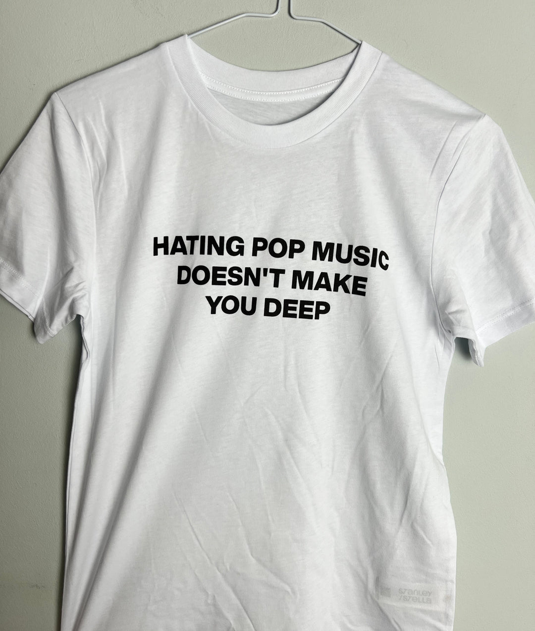Hating pop baby tee 9-11 yr (clearance)