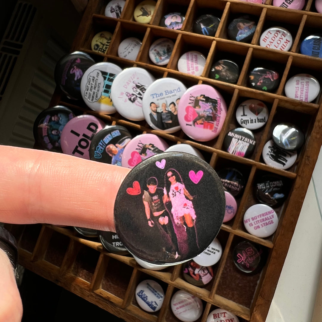 Charli and Troye inspired - button badge