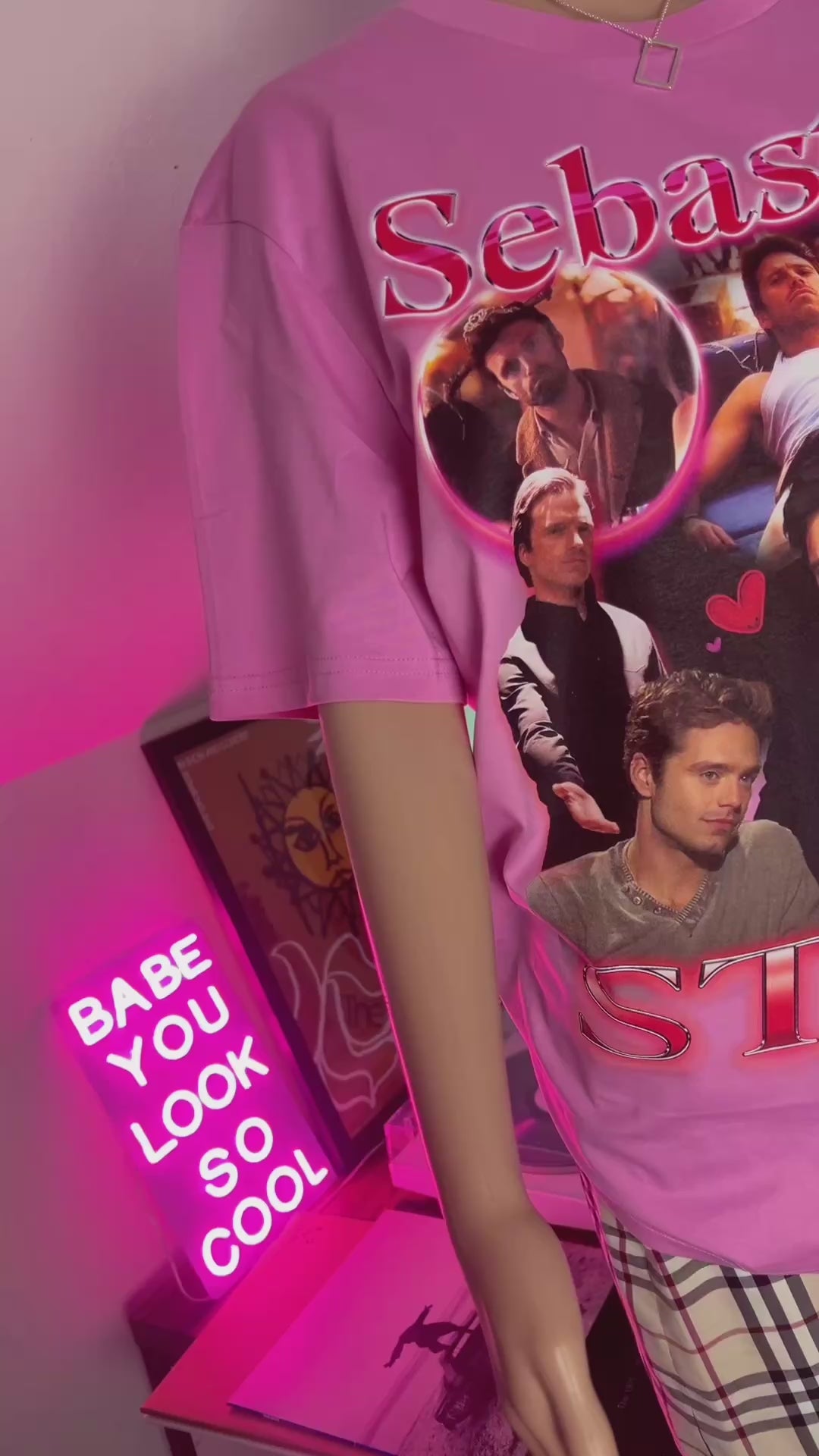 Sebastian Stan homage T-shirt