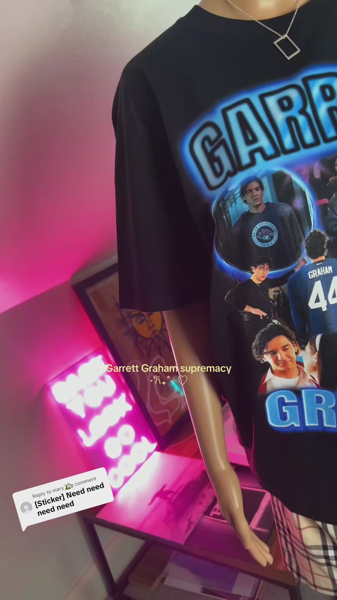 Garrett Graham inspired homage graphic t-shirt