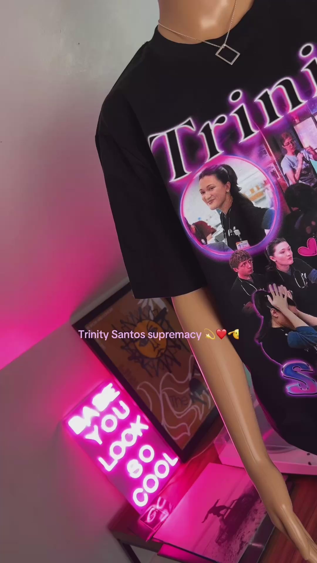 Trinity Santos homage graphic t-shirt